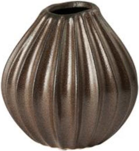 Actual product image Broste Copenhagen Wide Vase Antique Brown S 15cm (1 x, 15 x 15 x 15 cm)