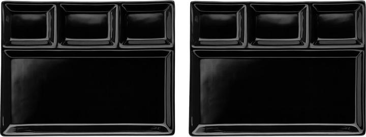 Immagine prodotto Mäser Fondue-Teller eckig 2 Stück, Schwarz