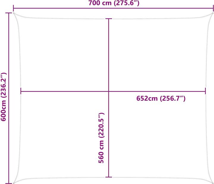 Actual product image vidaXL Outdoor Sonnenschutz Markise (700 x 600 cm)