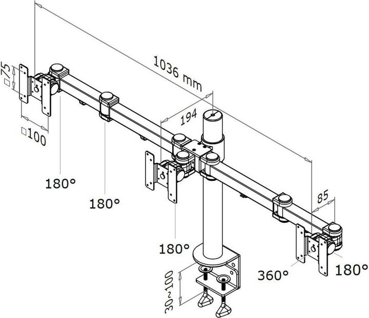 Produktbild Neomounts Fpma-D960d3 (Tisch, 21", 10 kg)