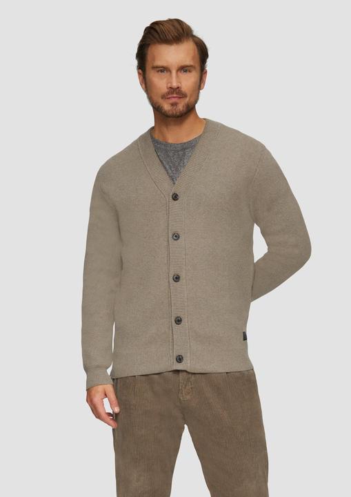 Produktbild s.Oliver Strickjacke Strukturierter Cardigan aus Wollmix (L)