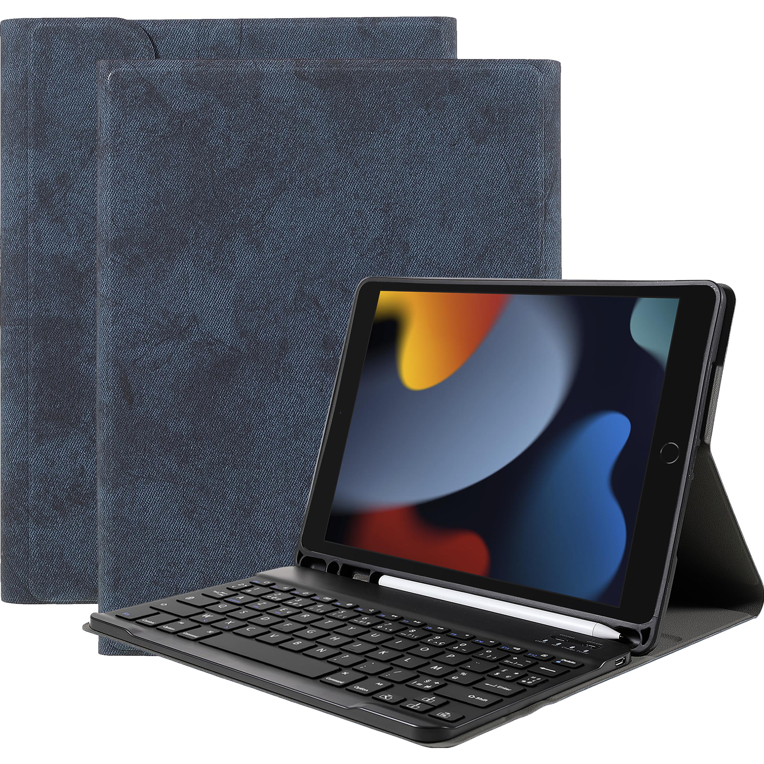 Thumbnail - Cazy Tastatur Hülle Kompatibel mit iPad 2021 (9th Gen)/2020 (8th Gen)/iPad 2019 (7th Gen) - Schutz Etui, Tablet Tastatur...