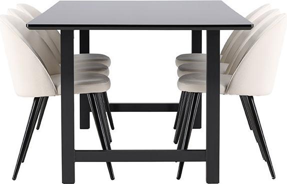 Produktbild Ebuy24 Essgruppe Oslo schwarz (MDF)