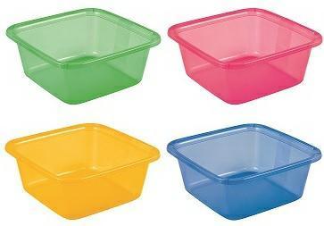 Curver MISKA KWADRATOWA 11L /TRANSPARENTNY RÓŻOWY - 3szt. TRANSPARENTNY NIEBIESKI - 4szt. TRANSPARANTIE (7 Pcs.)