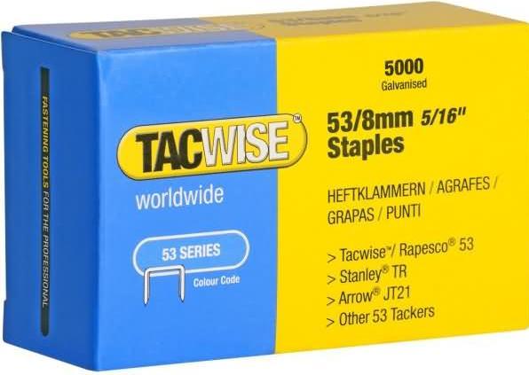 Actual product image Tacwise Staples 53/8 mm, galvanised, 5,000 pcs. (5000x)