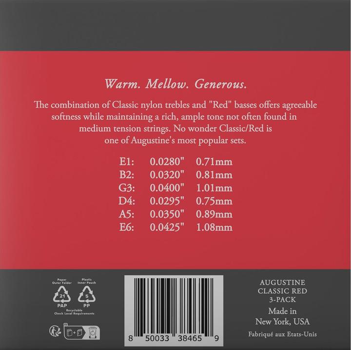 Produktbild Augustine Classic/Red | Normal/Medium, 3-Pack Box (6 x, 0.04")