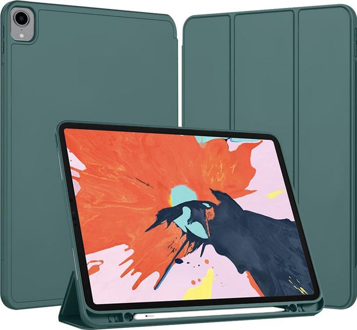 Produktbild Techsuit - Flex Trifold (with Pencil Holder) - iPad Pro 12.9 (2018/2020/2021/2022) - Green (Apple iPad Pro 12.9 2018, Apple iPad Pro 12.9 2020, Apple iPad Pro 12.9 2021, Apple iPad Pro 12.9 2022)