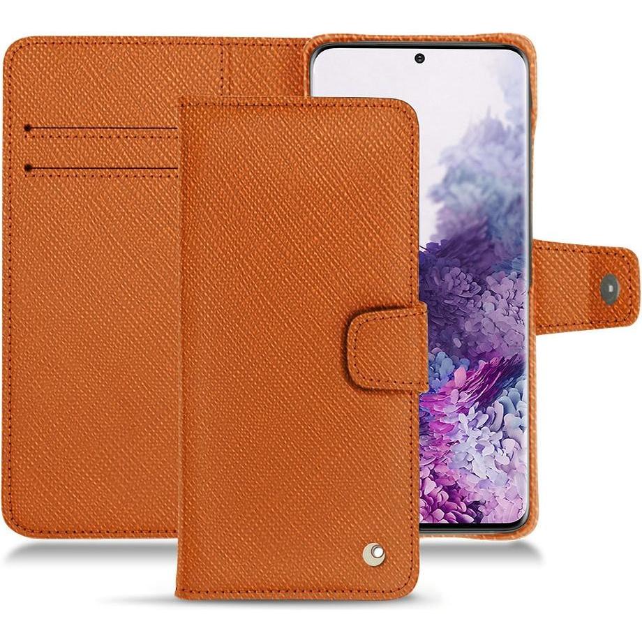 Noreve Lederschutzhülle (Samsung Galaxy S20), Smartphone Hülle, Orange