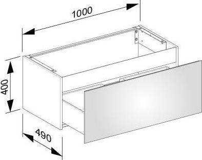 Produktbild Keuco Waschtischunterbau X-LINE 1000x400x490mm anthrazit