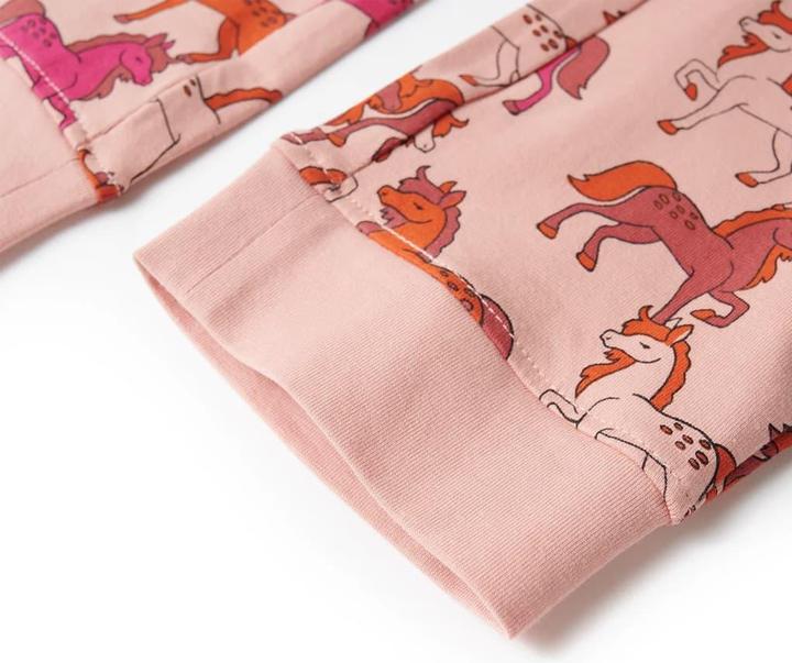 Image du produit VidaXL Pyjama enfant manches longues rose clair 128,Matériau : 95 (128)