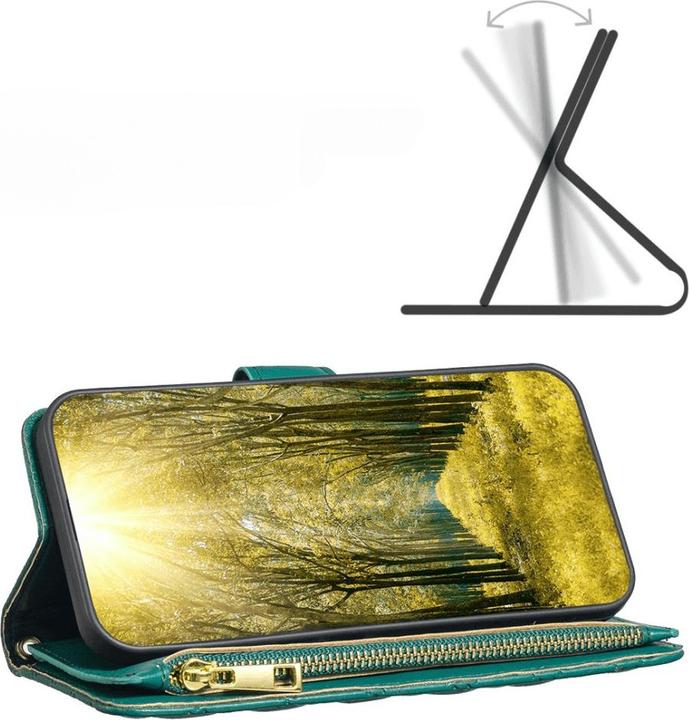 Produktbild Binfen Color Xiaomi Redmi 12C - BINFEN Brieftaschen Hülle grün (Xiaomi Redmi 12C)