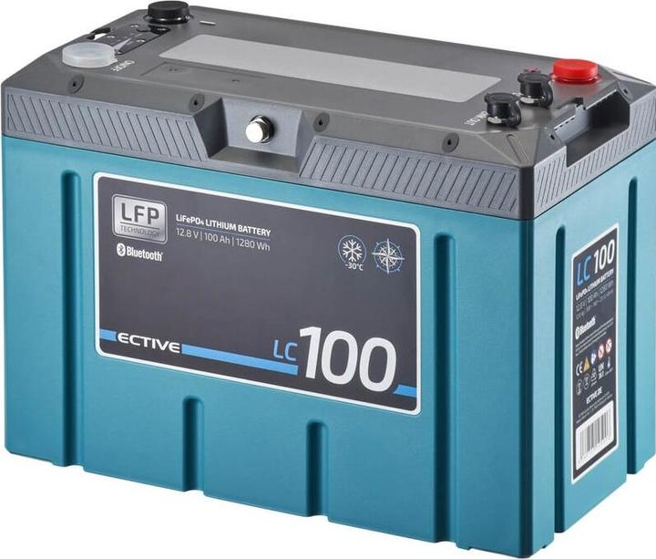 Actual product image Ective LC 100 Marine LT IP67 LiFePO4 Lithium supply battery (12 V, 100 Ah)