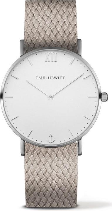 Produktbild Paul Hewitt Sailor Line White Sand Silver Perlon Hazelnut (Analoguhr, 39 mm)