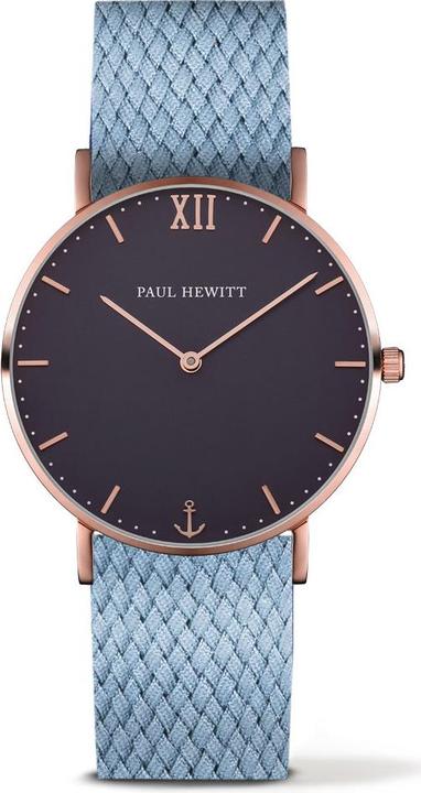 Produktbild Paul Hewitt Sailor Line Blue Lagoon Rose Gold Perlon Niagara (Analoguhr, 39 mm)