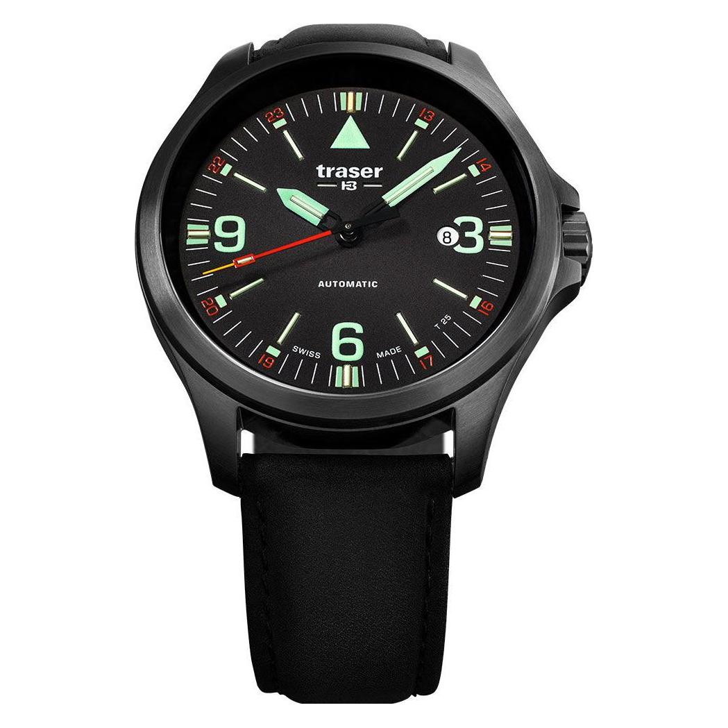 Traser, Armbanduhr, P67 Officer Pro Automatic, Schwarz, (Analoguhr, 45 mm)