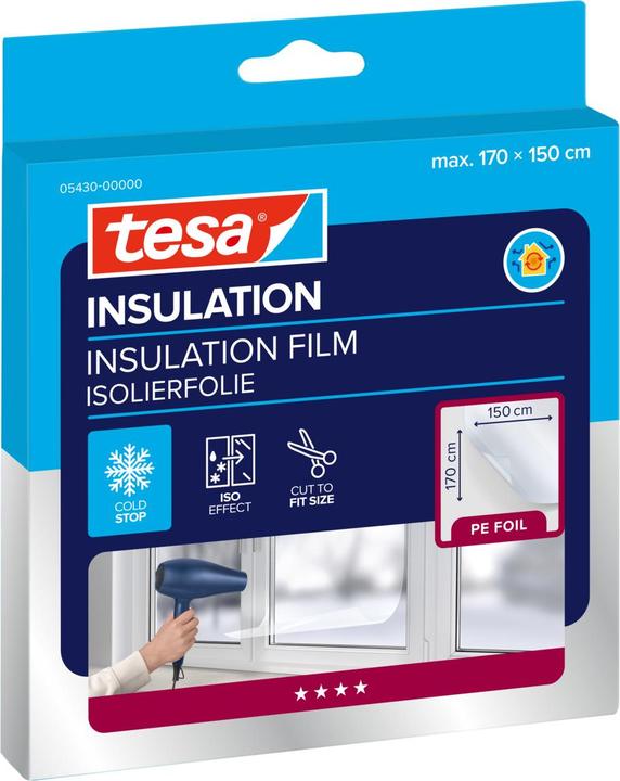Actual product image tesa tesamoll THERMO insulating film for thermal insulation on windows