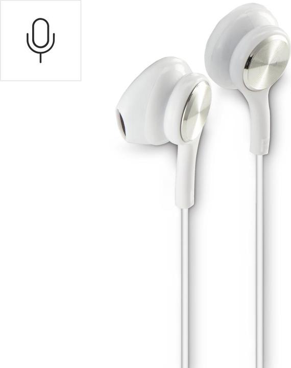 Actual product image Hama Ocean II headphones, earbuds, microphone, cable bend protection, USB-C, white (Cable)