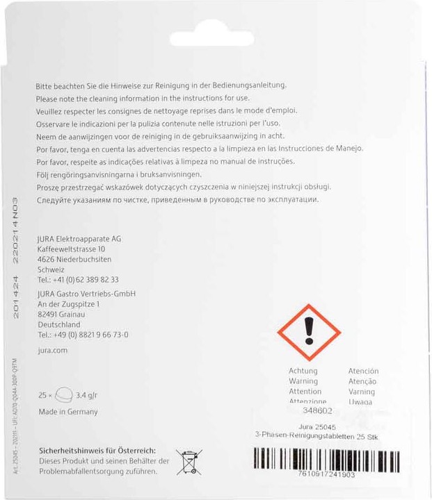 Image du produit Jura Pastilles de nettoyage 3 phases