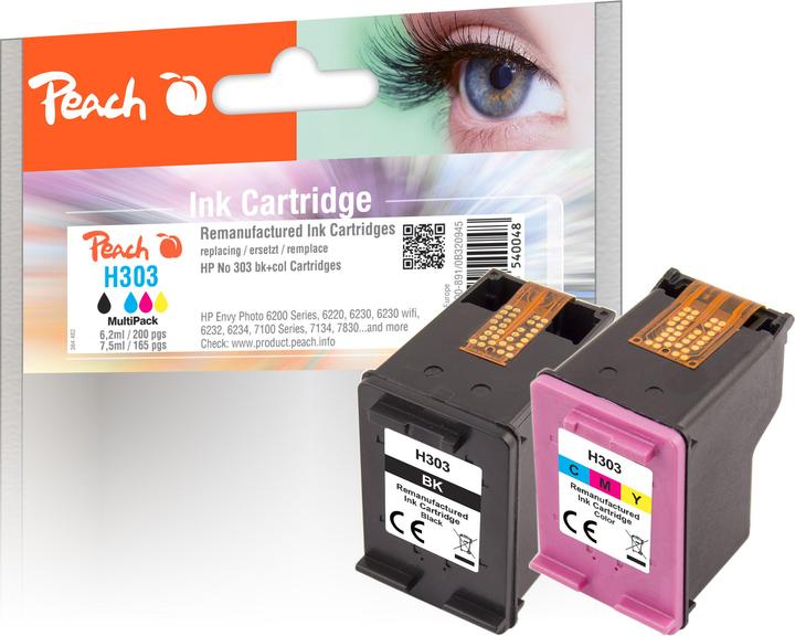 Image du produit Peach Tête d'impression No.303 PEA, MultiPack, 3YM92A, PH comp. (C, CF, M)