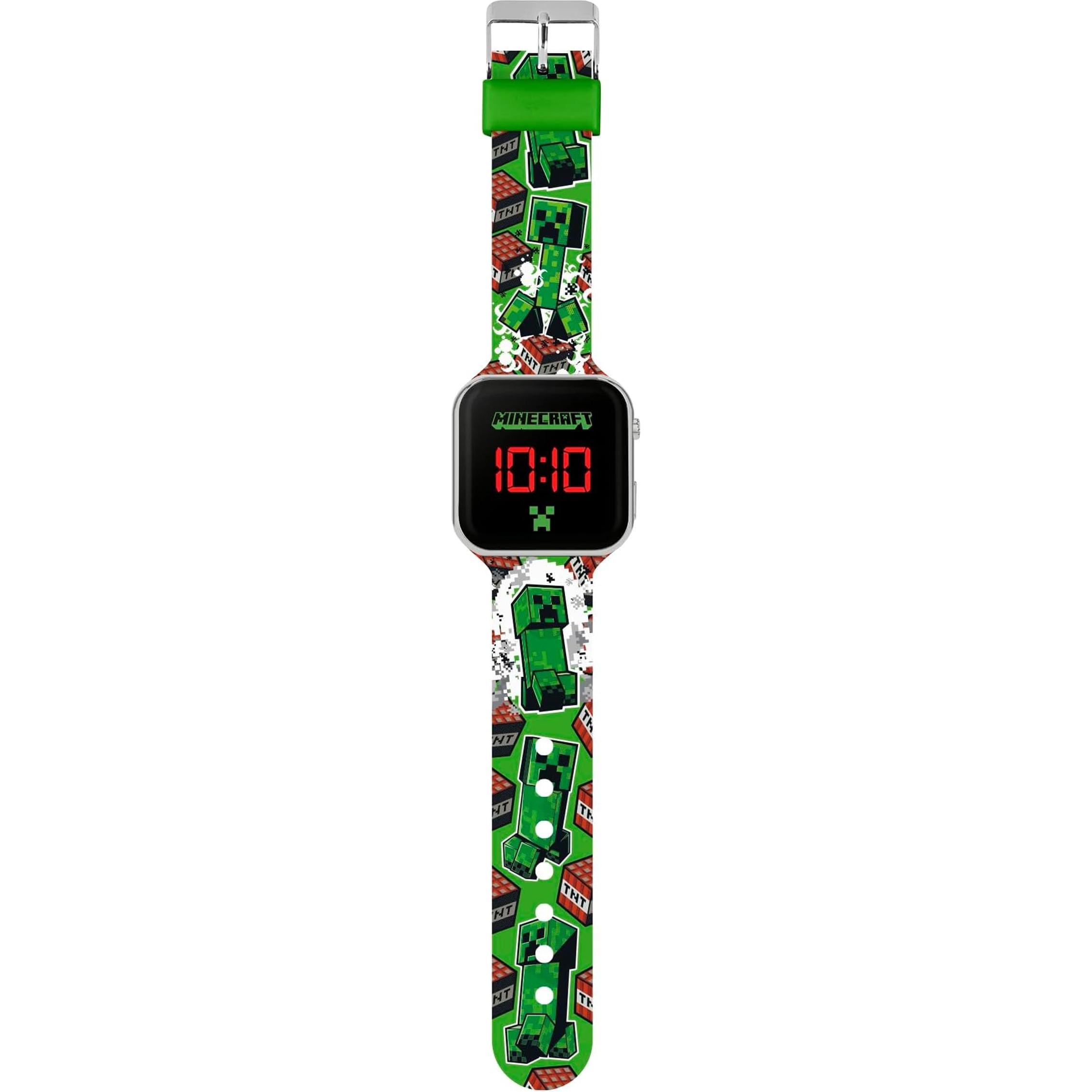 Thumbnail - Disney, Armbanduhr, Minecraft LED Watch, Grün, (Digitaluhr)