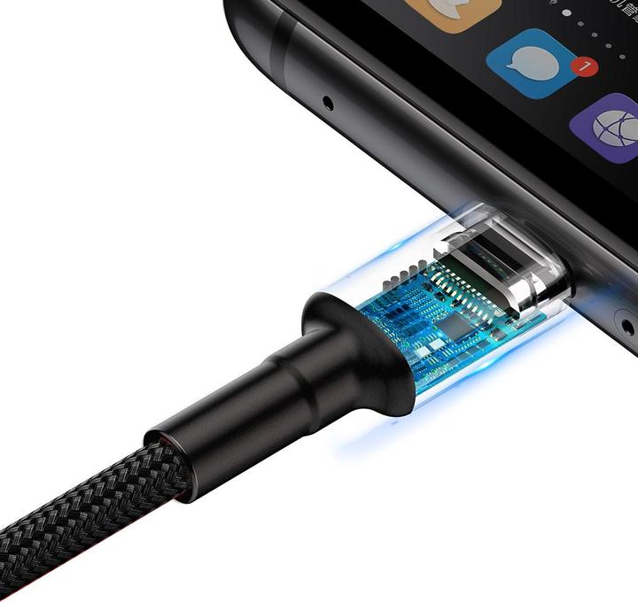 Actual product image Baseus Cafule HW Quick Charging Data cable USB Double-sided Blind Interpolation For Type-C 40W 1m Gray b... (1 m, 40 W)