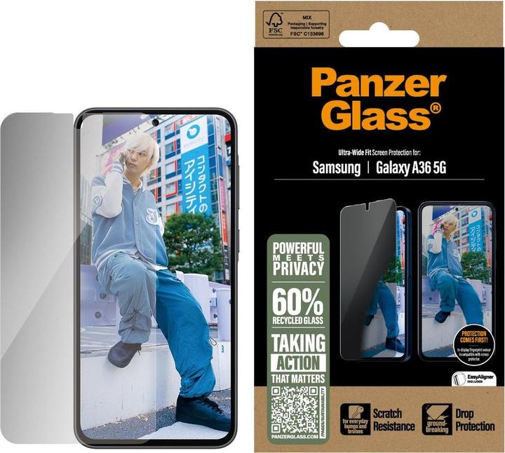 Actual product image PanzerGlass Privacy Screen (1 pcs., Samsung Galaxy A36)