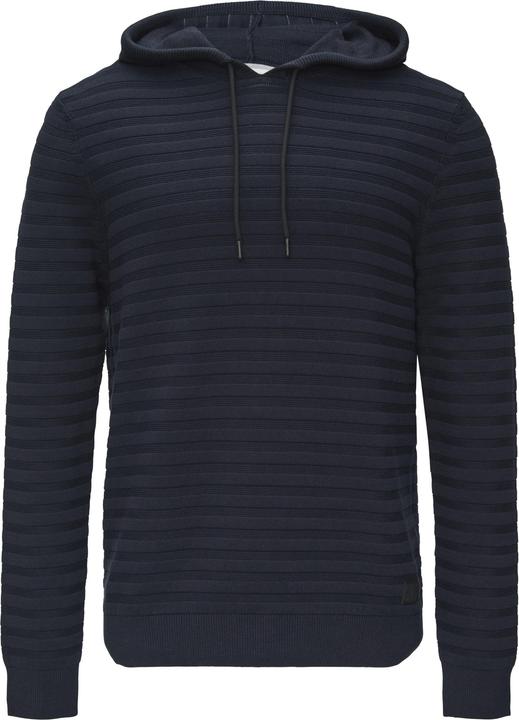 Image du produit s.Oliver Strickpullover Strickpullover mit Kapuze und Strukturstreifen (XXL)