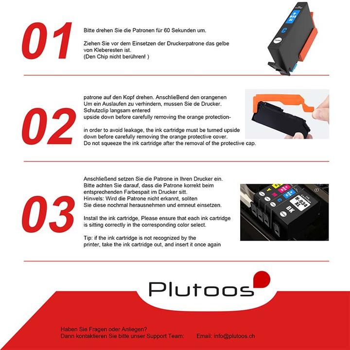 Produktbild Plutoos HP 934XL HP 935XL Patronen XXL kompatibel, 4er Farbset (C, M, Y, BK)