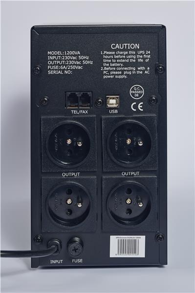 Actual product image Eurocase UPS EA200LED (1200 VA, 720 W, Line-interactive UPS)