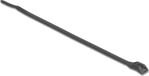 Actual product image Delock Cable ties with flat head L 370 x W 7.6 mm 100 pieces black (Plastic cable ties, 370 mm, 100 pcs.)