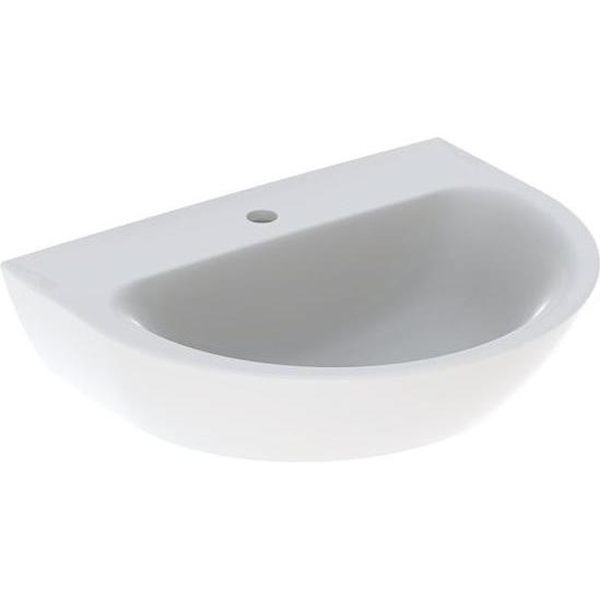 Geberit, Waschbecken, Renova Waschtisch, 1 Hahnloch, ohne Überlauf, Breite: 60cm (190 mm, 600 mm)