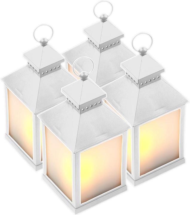 Image du produit Lunartec Pack de 4 lanternes LED avec flammes réalistes et minuterie (4 x)