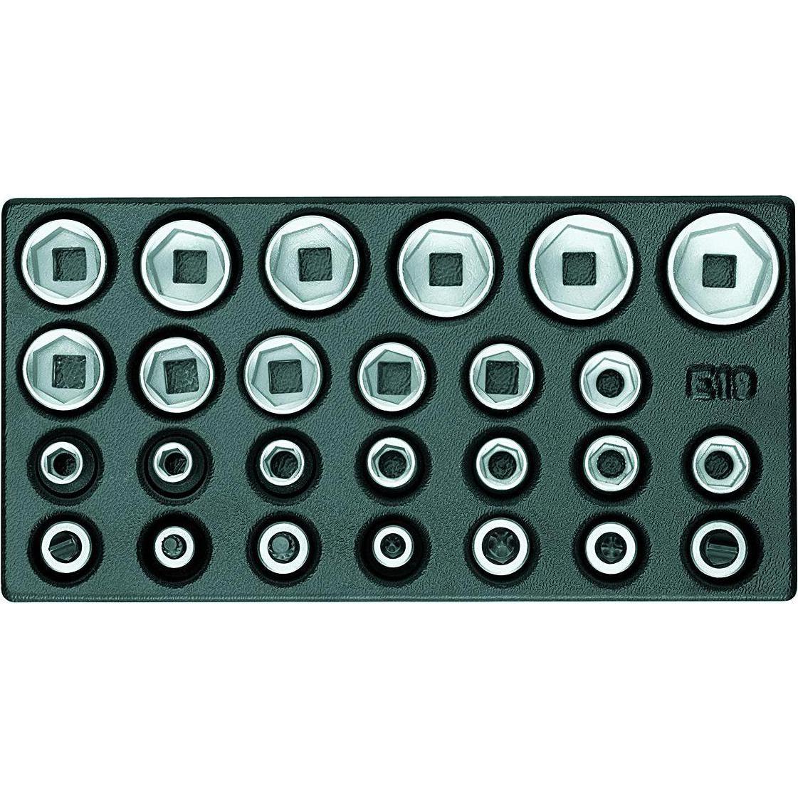 Gedore, Steckschlüssel + Stecknuss, 1500 ES-19 IS Satz Steckschlüsseleinsätze 1/2" in 1/3 ES-Modul