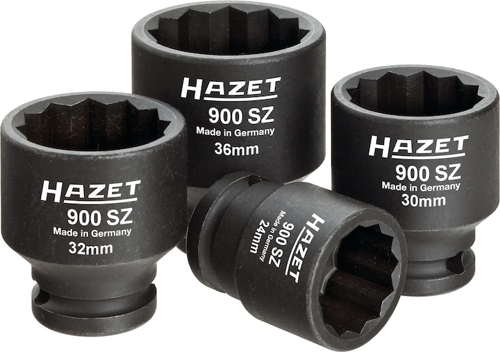 Actual product image HAZET Tool set for drive, joint and axle shafts 900SZ/4 ∙ Square, hollow 12.5 mm (1/2 inch) ∙ Outsi… (36 mm, 30 mm, 32 mm, 24 mm)