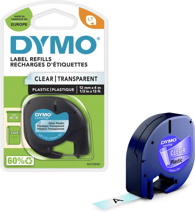 Actual product image Dymo Writing tape LetraTag (1.20 cm, Black)