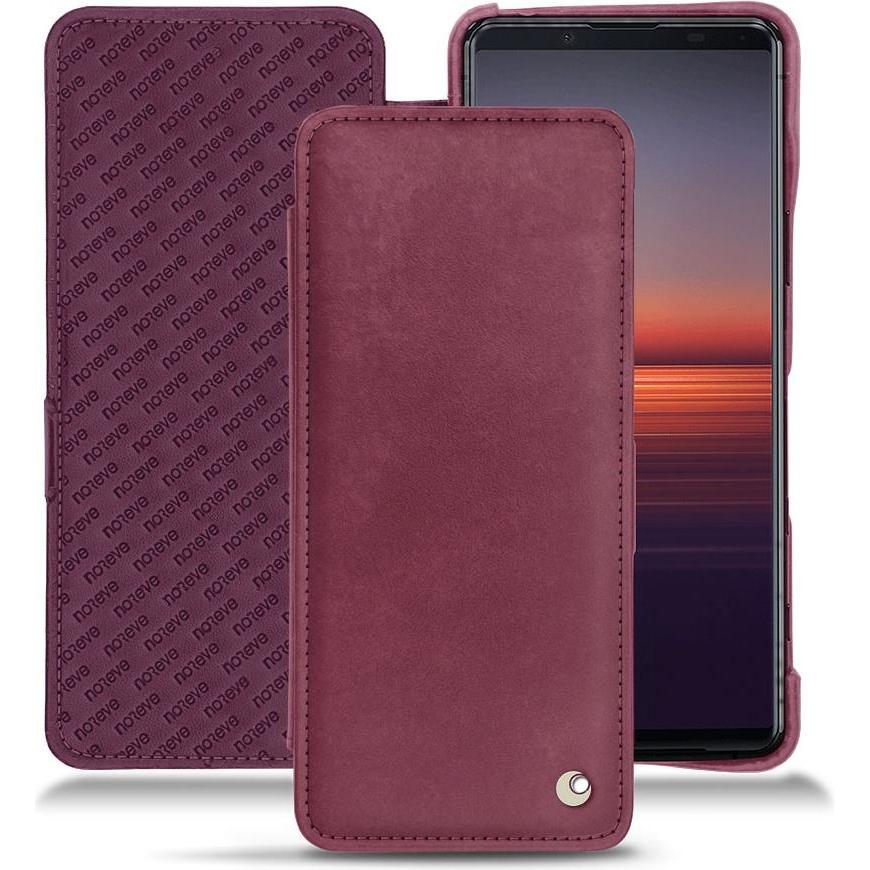 Noreve Lederschutzhülle horizontal (Sony Xperia 5 II), Smartphone Hülle, Violett