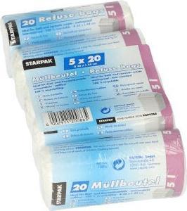 Productafbeelding Papstar Afvalzakken 5 l, 100 stuks (100x, 5 l)