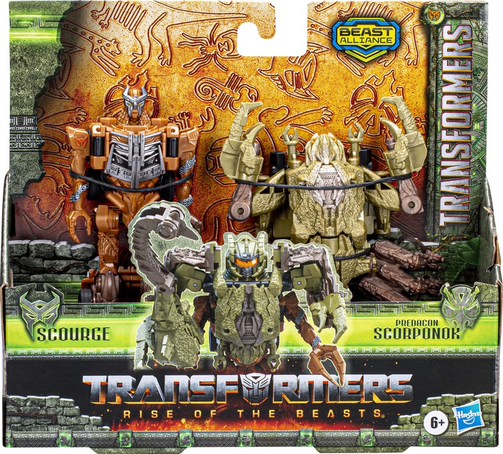 Actual product image Transformers Rise of the Beasts File, Beast Alliance, Beast Combiner 2-pack Scourge, toys from