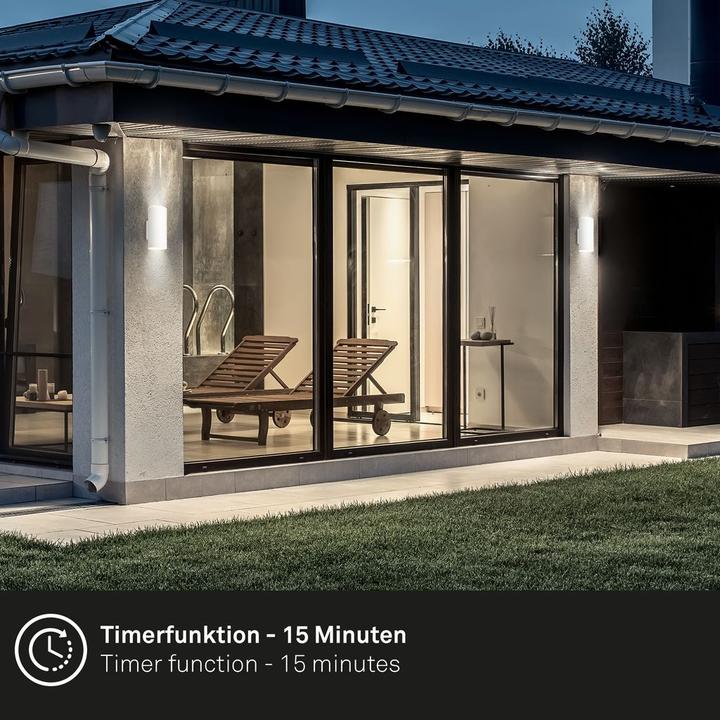 Produktbild Briloner Akku LED Aussenwandleuchte,weiss,2xLED/6W (700 lm, IP44)