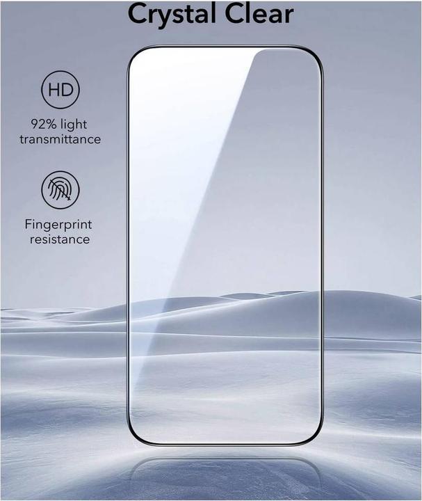 Produktbild ESR UltraFit Classic Screen Protector, for iPhone 17 Pro (1 Stück, Apple iPhone 17 Pro)