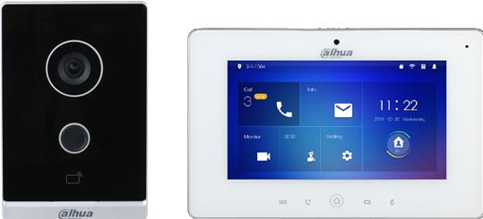 Dahua IP video kaputelefon szett - KTW01 (Wi-Fi / VTO2211G-WP + VTH5221DW-S2) (Sans fil)