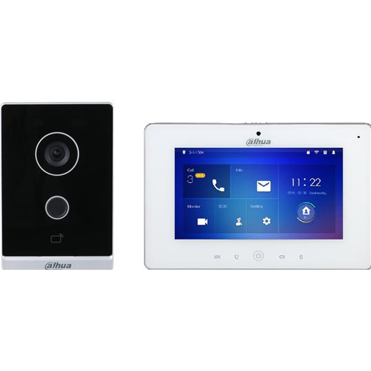 Dahua, Campanello + Citofono, IP video kaputelefon szett - KTW01 (Wi-Fi / VTO2211G-WP + VTH5221DW-S2) (Senza fili)