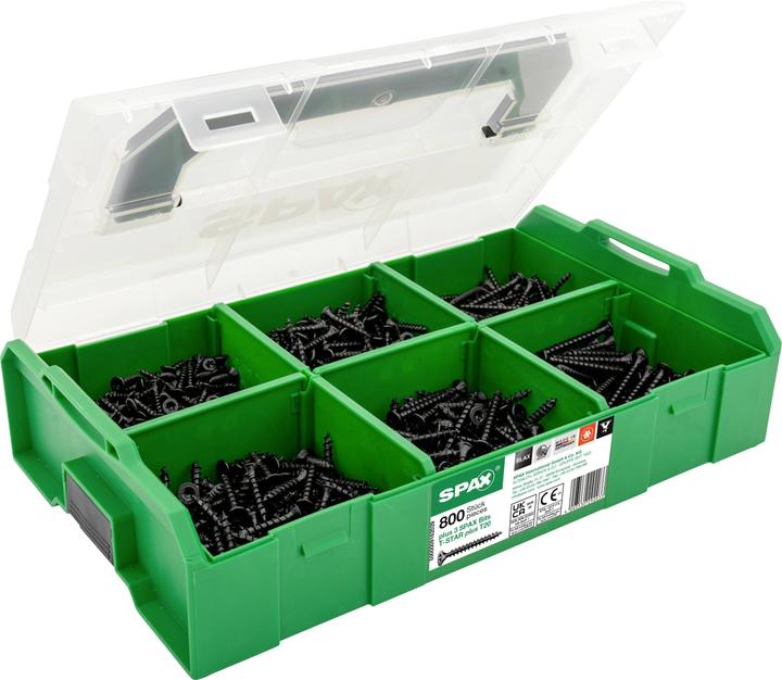 Spax Scatola Di Montaggio L-Boxx Mini Plastica T-Star Plus (800 Viti per pezzo)