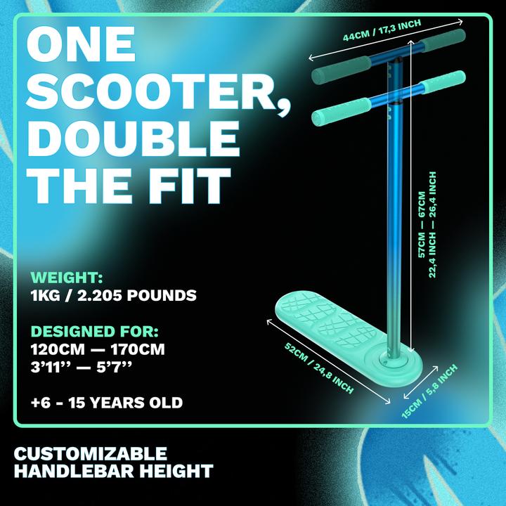 Actual product image Indo Trampoline Scooter Kickstart - Neon