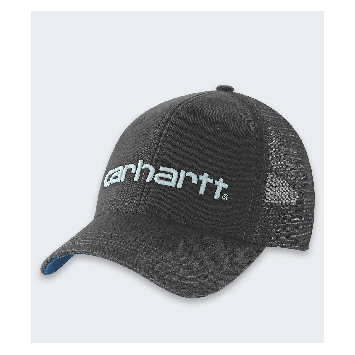 Carhartt, Mannen, Kappen, Dunmore Cap Schwarzdunkles Horizontblau, Blauw, Zwart, (Eén Maat Voor Iedereen)
