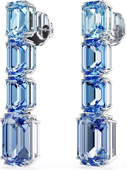 Productafbeelding Swarovski Millenia Druppeloorbellen achthoekig geslepen kleurverloop blauw (Swarovski metaal)