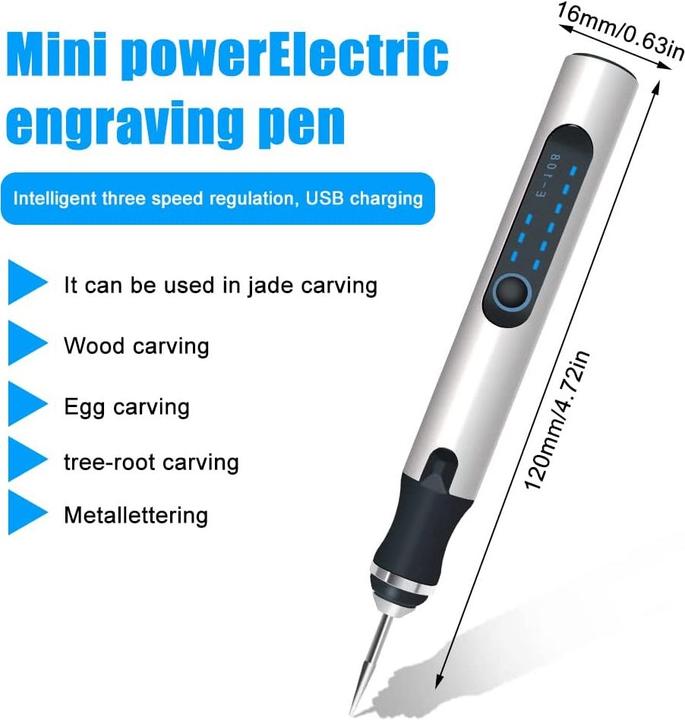 Image du produit DriSubt Stylo à graver USB UG-300 ST avec graveur rechargeable 8 W | Stylo à graver