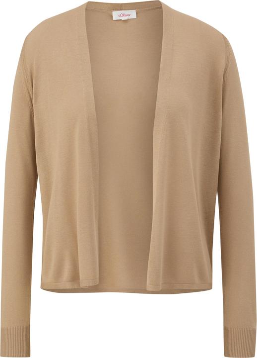 Produktbild s.Oliver Strickjacke Strickjacke aus Viskose-Stretch mit Rippbündchen (46)