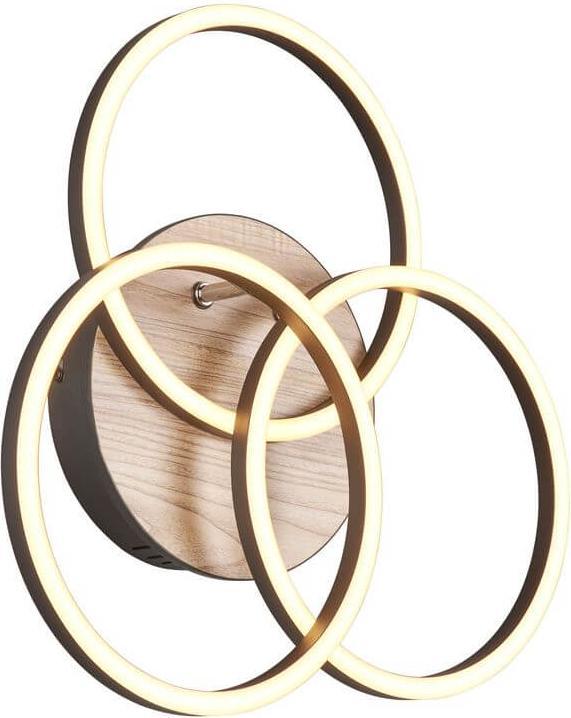 Actual product image Reality Circle LED ceiling light 27W dimmable wood reproduction CCT adjustable light colour night light