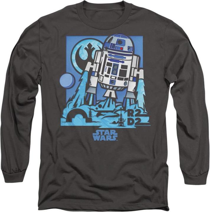Actual product image Star Wars Unisex Adult Papercut R2-D2 T-Shirt